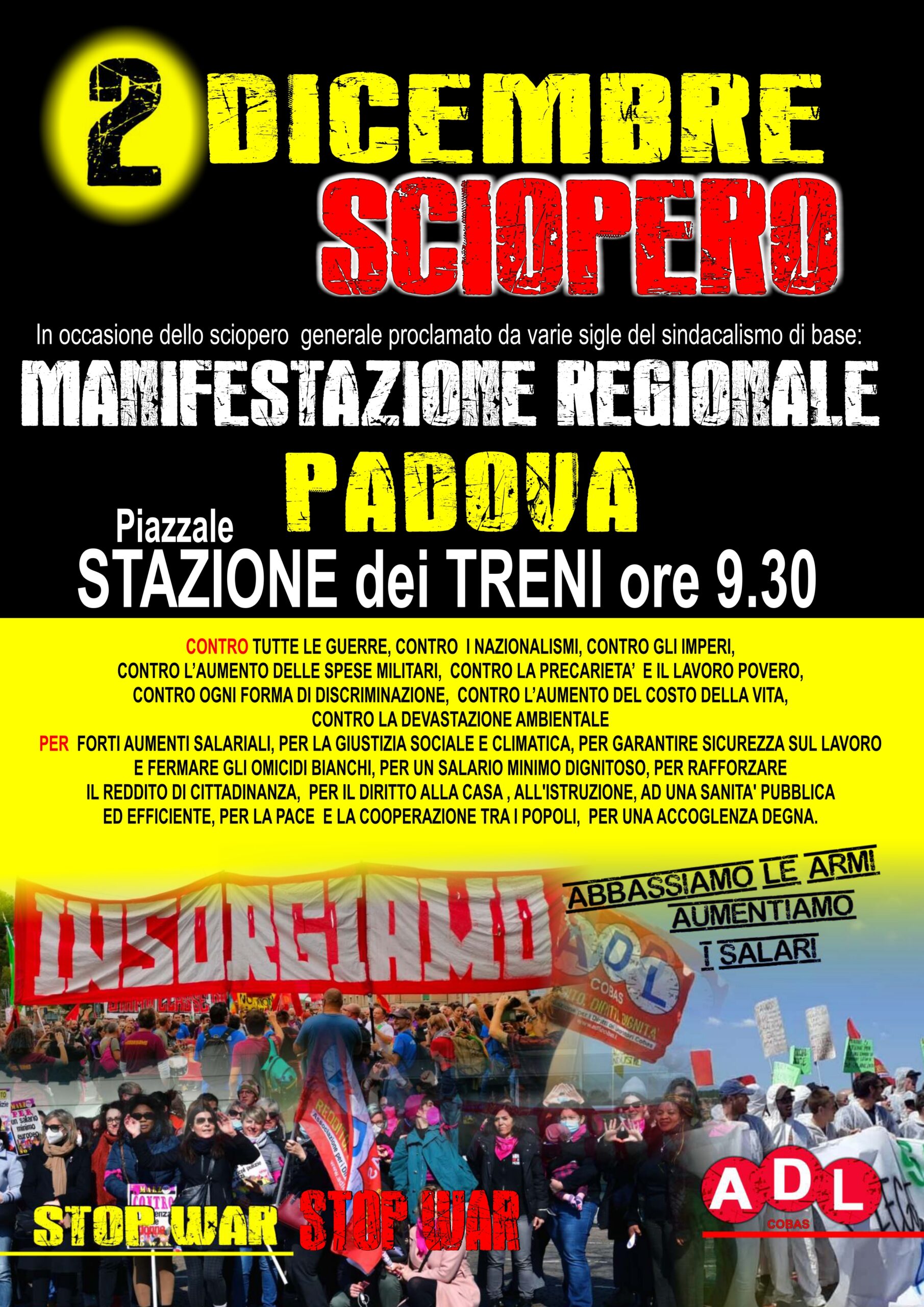 Sindacato di Base ADL Cobas - Agenzia Entrate Veneto: salario accessorio e sciopero del 2 dicembre