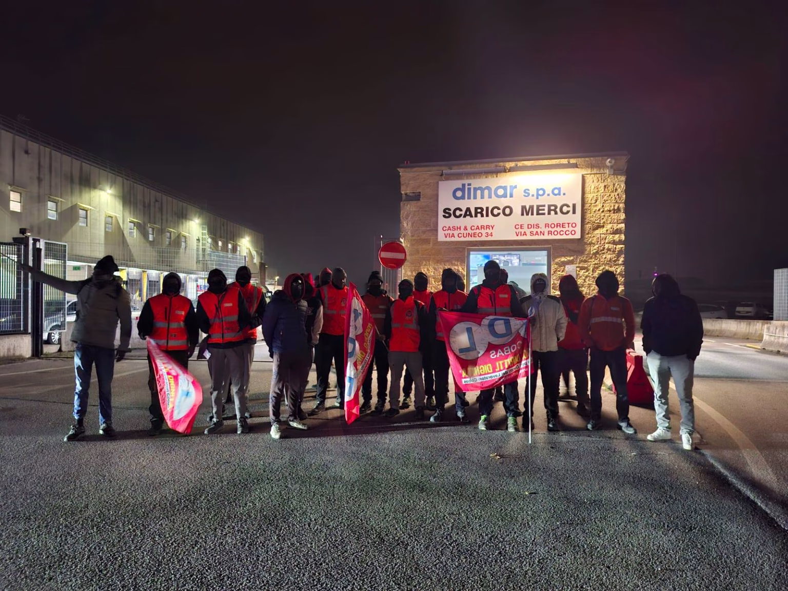 Sindacato di Base ADL Cobas - Sciopero al magazzino Dimar di Bra