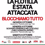 Sindacato di Base ADL Cobas - Hanno attaccato la Global Sumud Flotilla: blocchiamo tutto, fermiamo il genocidio e il criminale Netanyahu.