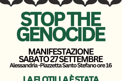 Sindacato di Base ADL Cobas - Alessandria torna in piazza: fermiamo il genocidio in Palestina!