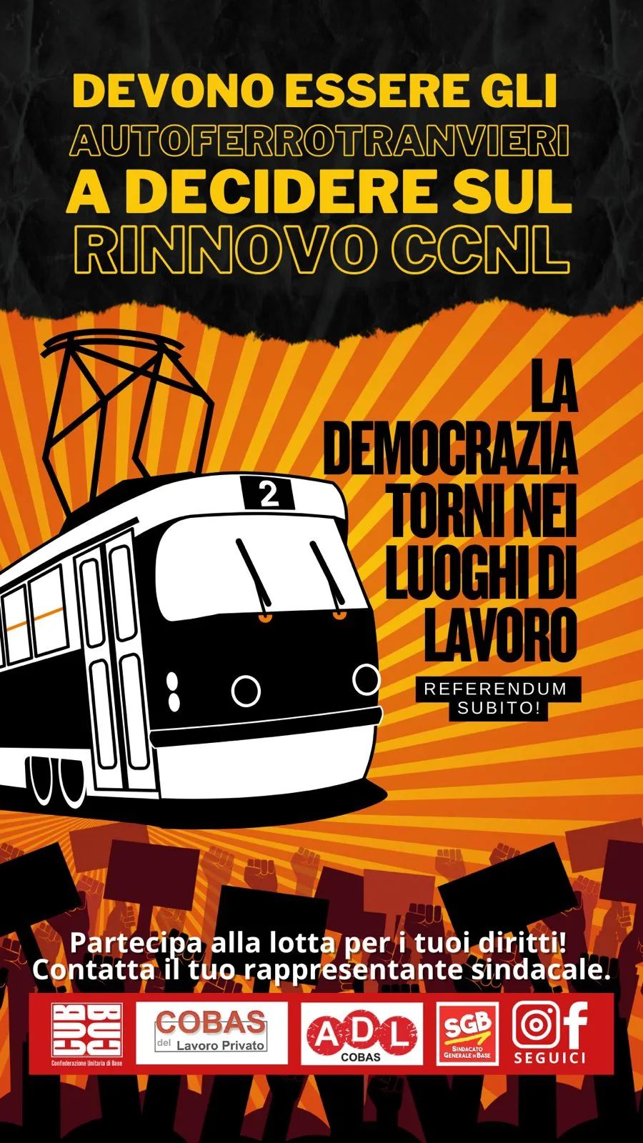 Sindacato di Base ADL Cobas - Non ci siamo: i lavoratori vogliono decidere. Referendum subito!