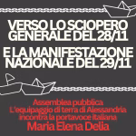 Sindacato di Base ADL Cobas - L’equipaggio di terra non si ferma: Alessandria incontra Maria Elena Delia, portavoce