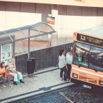 people riding on bus